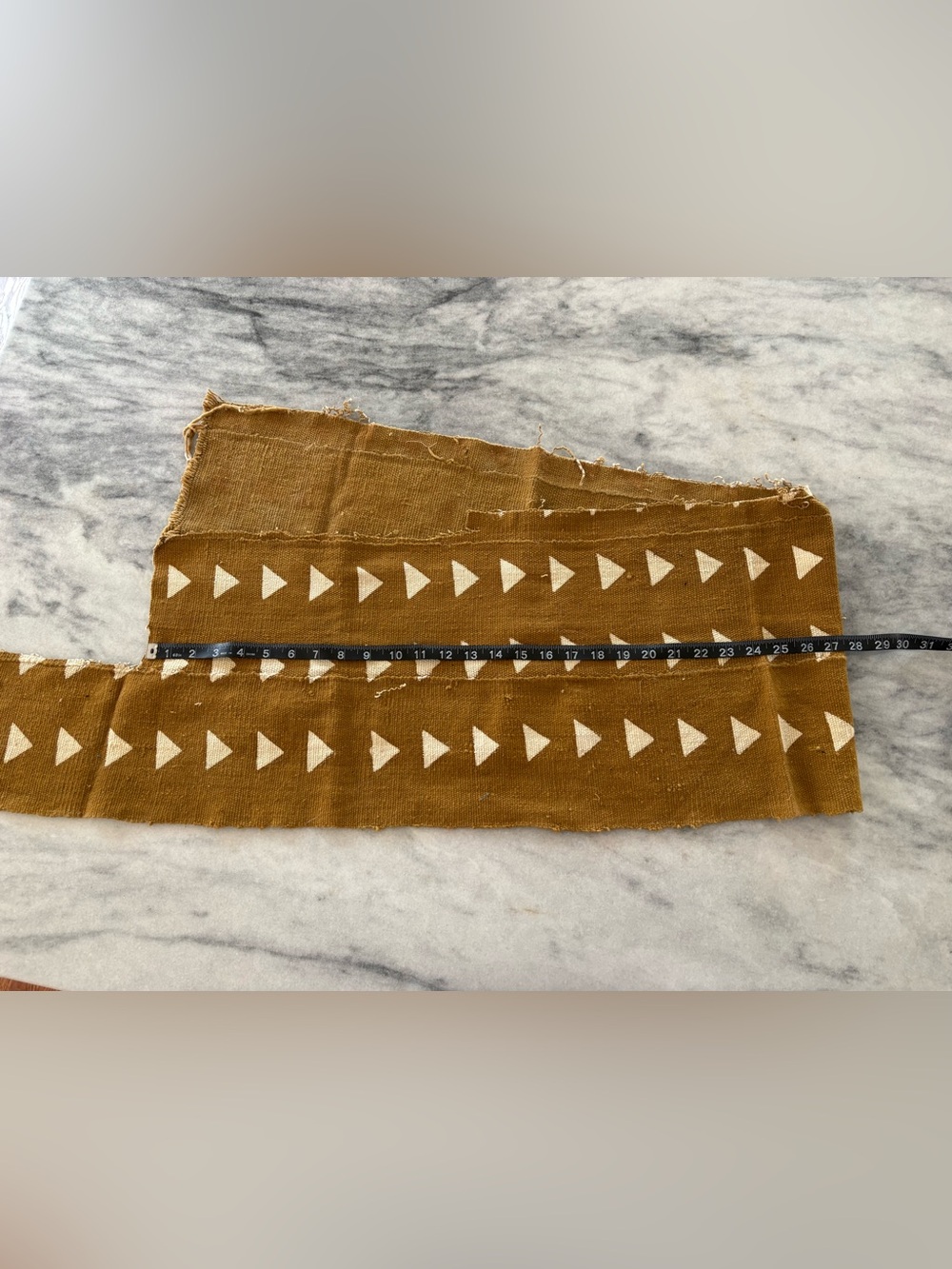 Authentic Mudcloth Remnant Bundle for crafting in black, rust & mustard/ochre - Picture 8 of 12